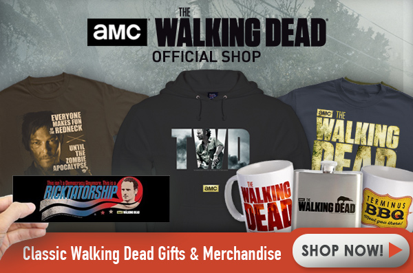 Check out the latest Walking Dead merchandise and save 15% on orders $40+  <br/>Use Code: GOLDSAVE15 at checkout <br/> All Designs Available on Tees,  Hoodies, Stickers, Magnets, Mugs, More